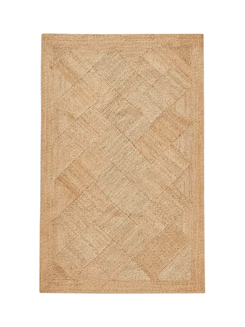 Pottery Barn Salvino pure jute rug natural 152x244cm, imported from the UK