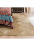 Pottery Barn Salvino pure jute rug natural 152x244cm, imported from the UK