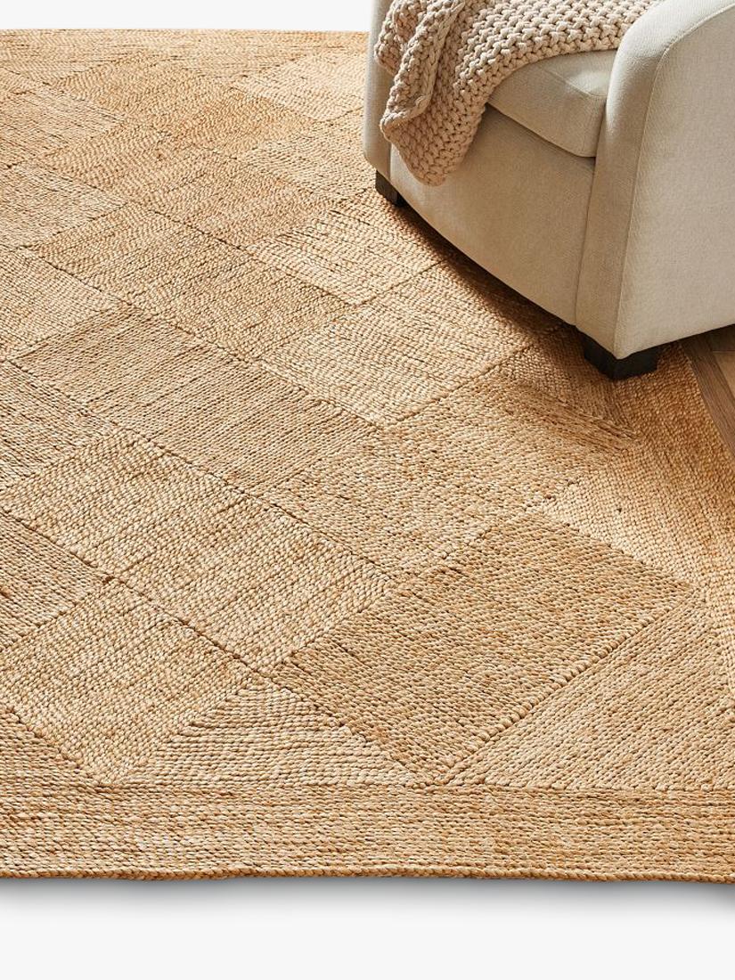 Pottery Barn Salvino pure jute rug natural 152x244cm, imported from the UK