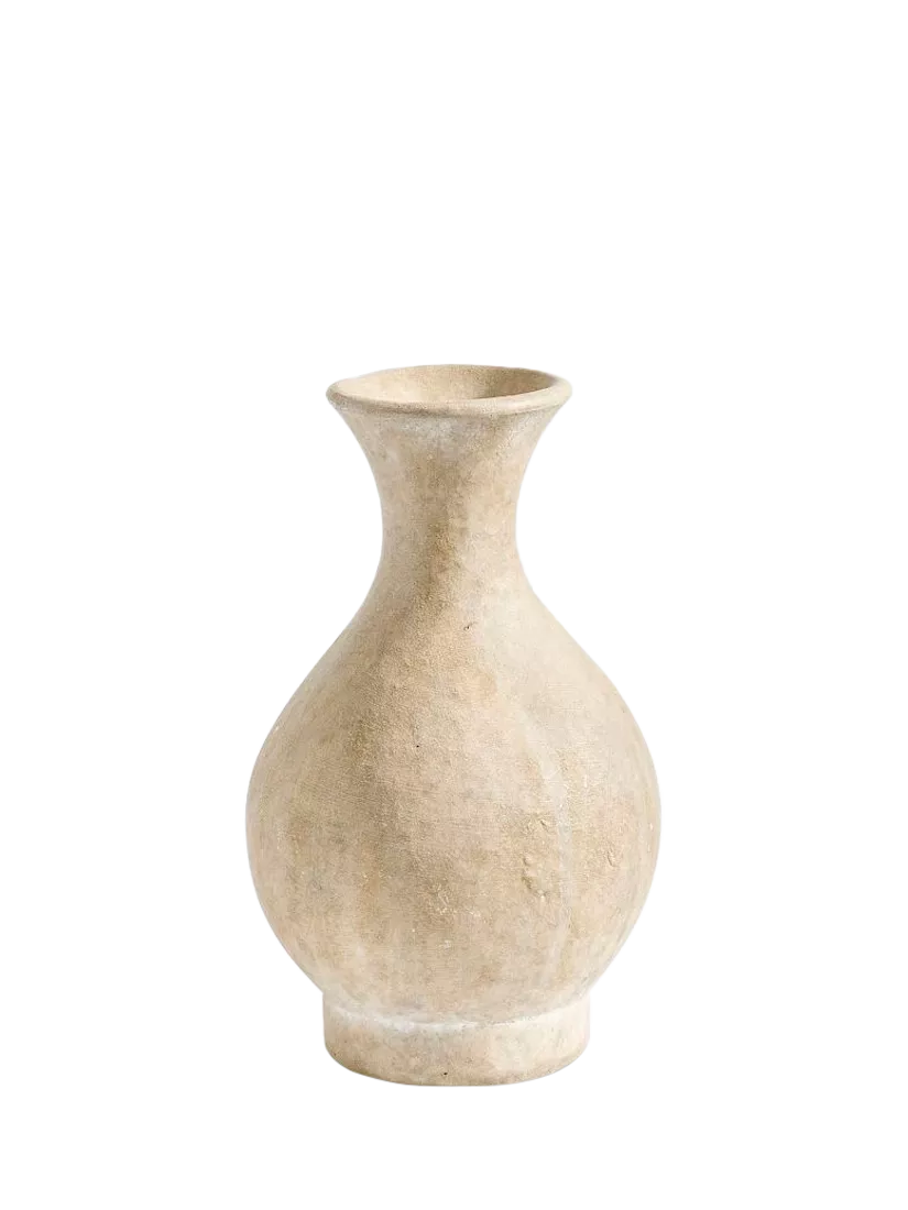 Pottery Barn Artisan Studio Earthenware Bud Vase, Natural