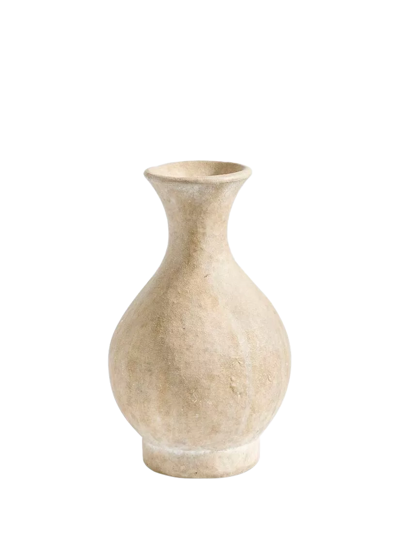 Pottery Barn Artisan Studio Earthenware Bud Vase, Natural