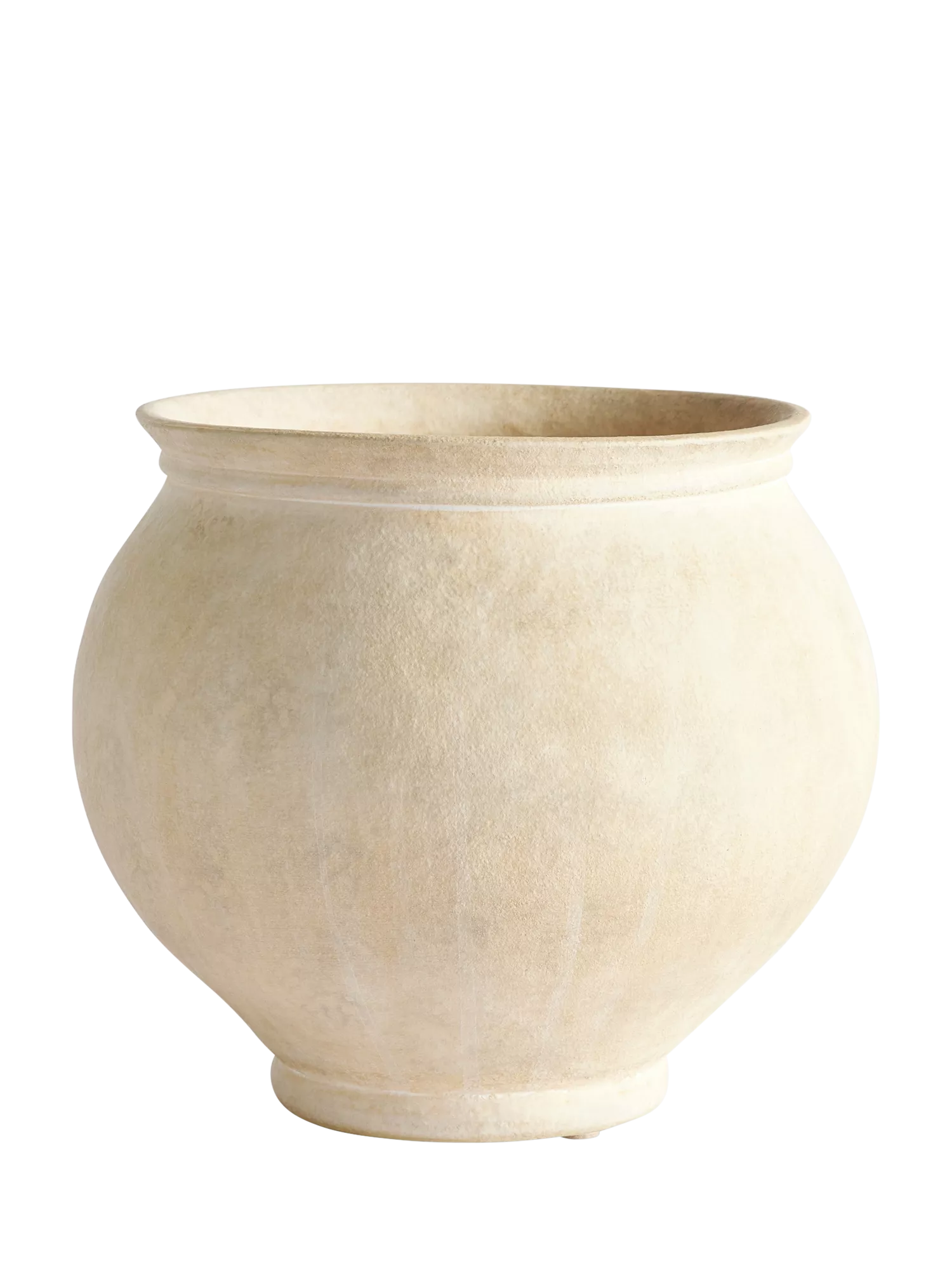 Pottery Barn artisan studio short earthenware vase 23cm, imported from the UK