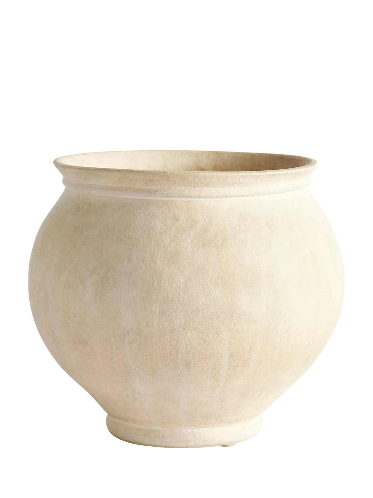 Pottery Barn artisan studio short earthenware vase 23cm, imported from the UK
