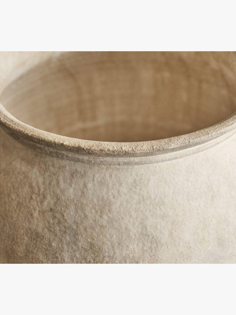 Pottery Barn artisan studio short earthenware vase 23cm, imported from the UK