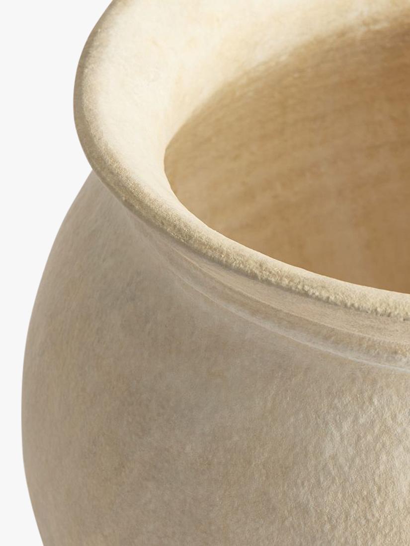 Pottery Barn artisan studio short earthenware vase 23cm, imported from the UK