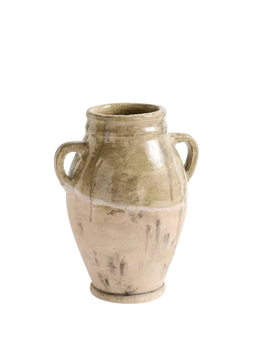 Pottery Barn terracotta vase sage H22cm - British product