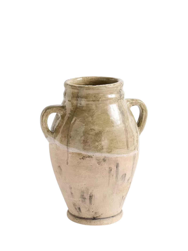 Pottery Barn terracotta vase sage H22cm - British product