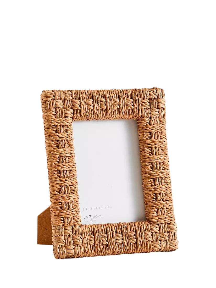 Pottery Barn Capitola seagrass rope photo frame natural (British brand)