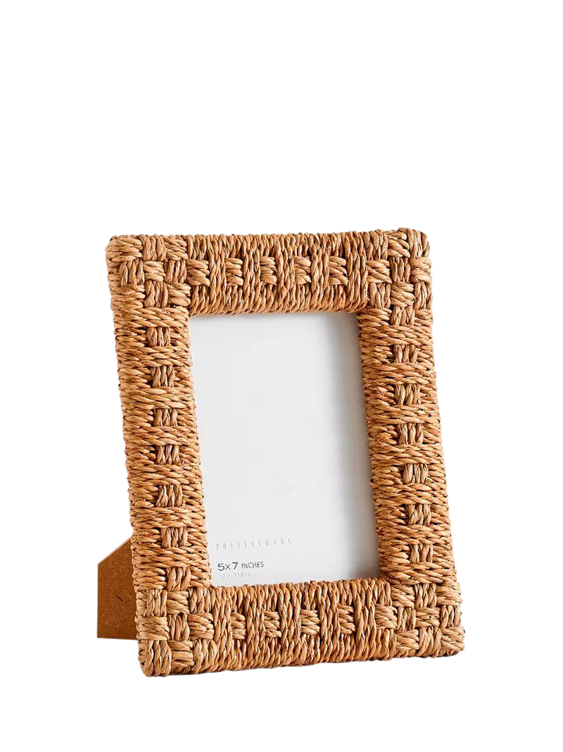 Pottery Barn Capitola seagrass rope photo frame natural (British brand)