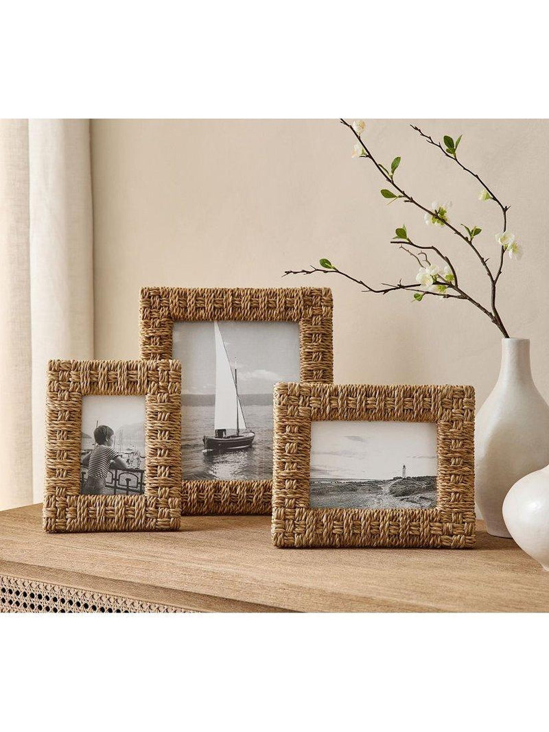 Pottery Barn Capitola seagrass rope photo frame natural (British brand)