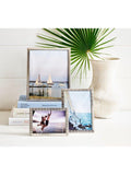 Pottery Barn Maeve textured metal photo frame silver, imported from the UK