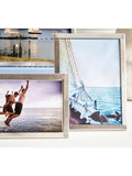 Pottery Barn Maeve textured metal photo frame silver, imported from the UK