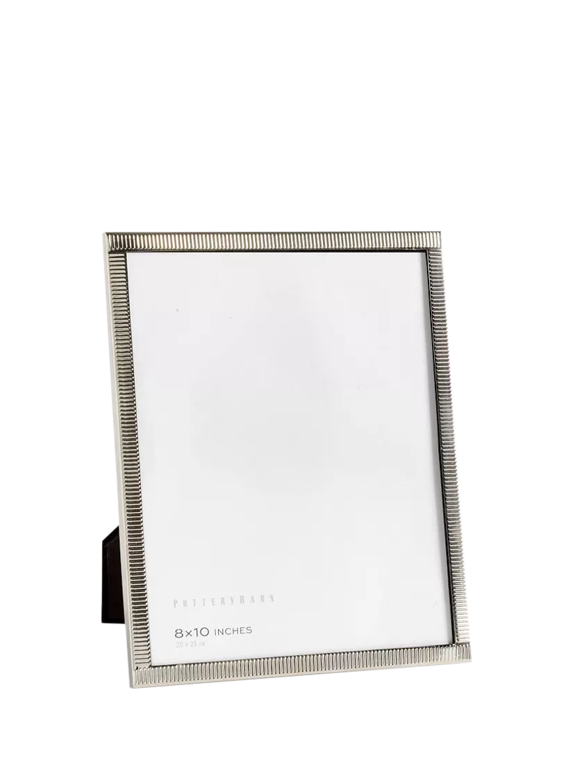 Pottery Barn Maeve Textured Metal Photo Frame Silver 13x18cm