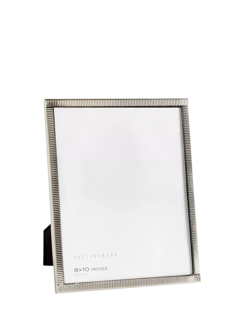 Pottery Barn Maeve Textured Metal Photo Frame Silver 13x18cm