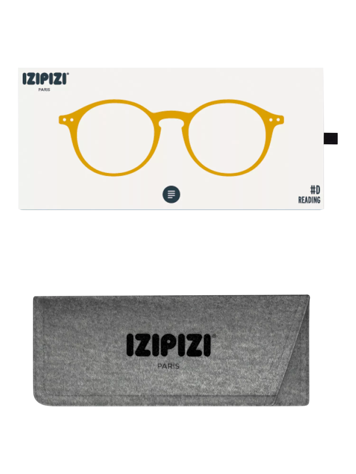 IZIPIZI crystal round reading glasses golden green +1 UK version