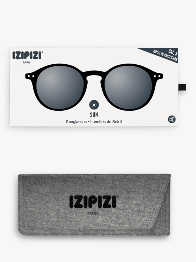 IZIPIZI round sunglasses with black lenses, imported from the UK