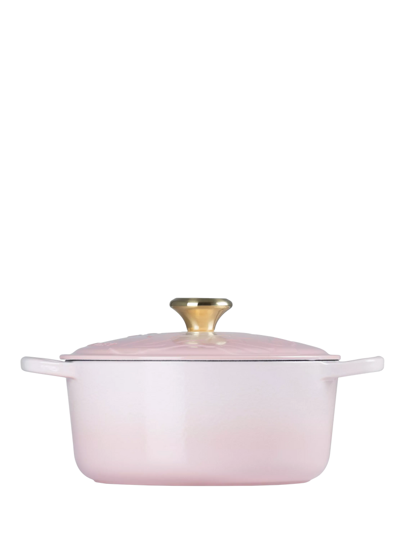 Le Creuset Wicked Glinda shell pink casserole 24cm, imported from the UK