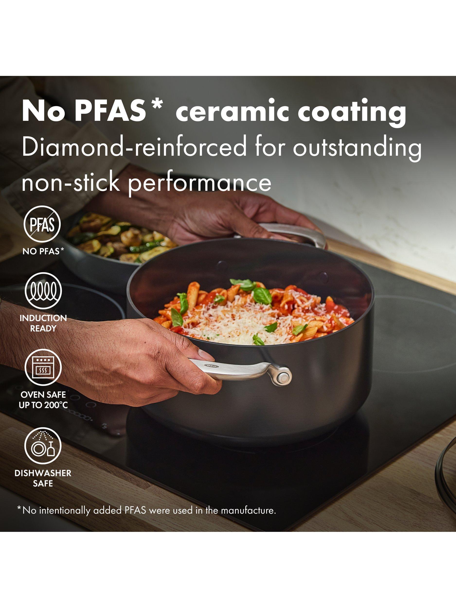 OXO Professional hard anodised aluminium stockpot 24cm, imported from the UK