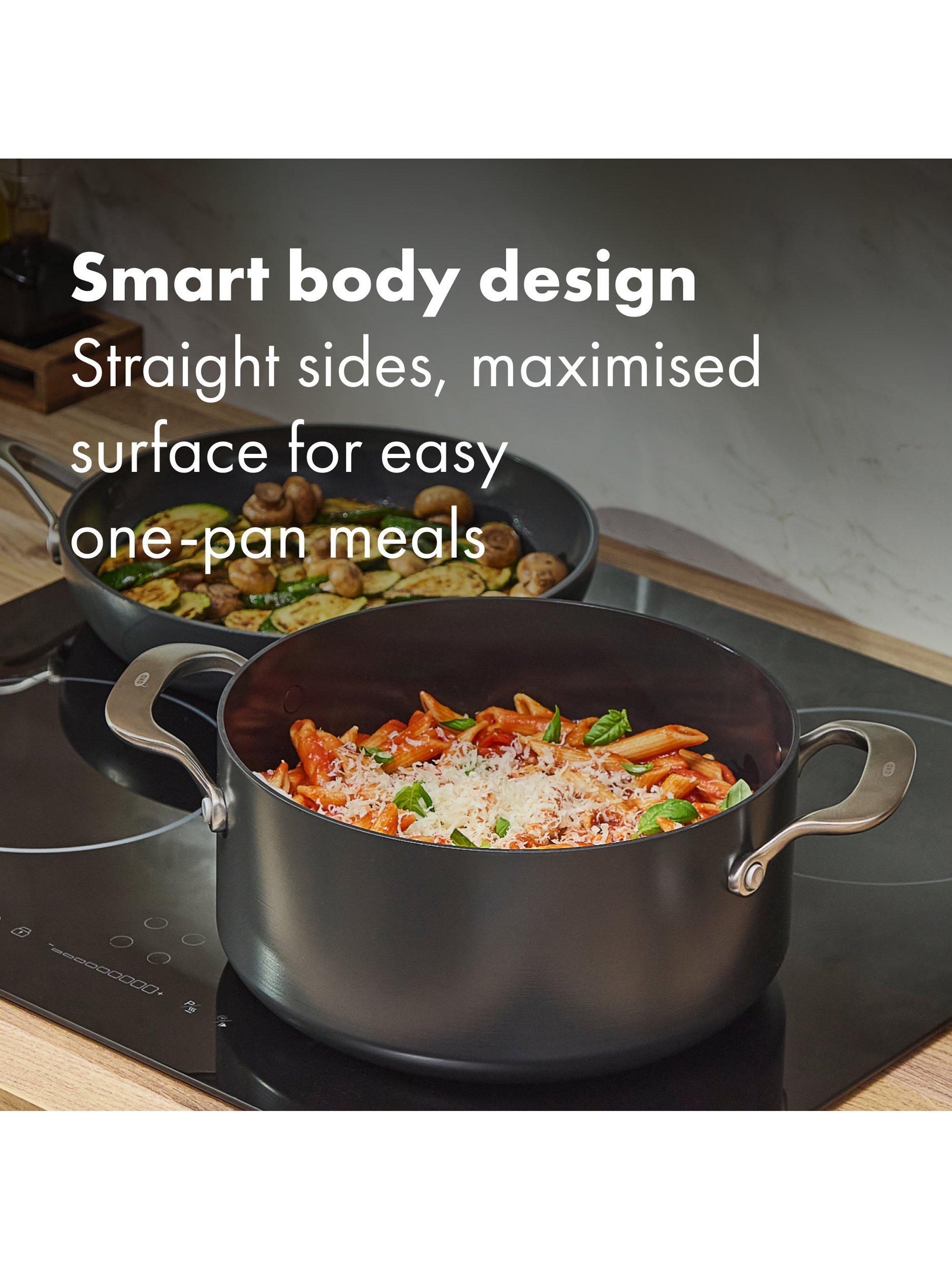 OXO Professional hard anodised aluminium stockpot 24cm, imported from the UK