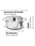 OXO Mira casserole 24cm stainless steel (British brand)