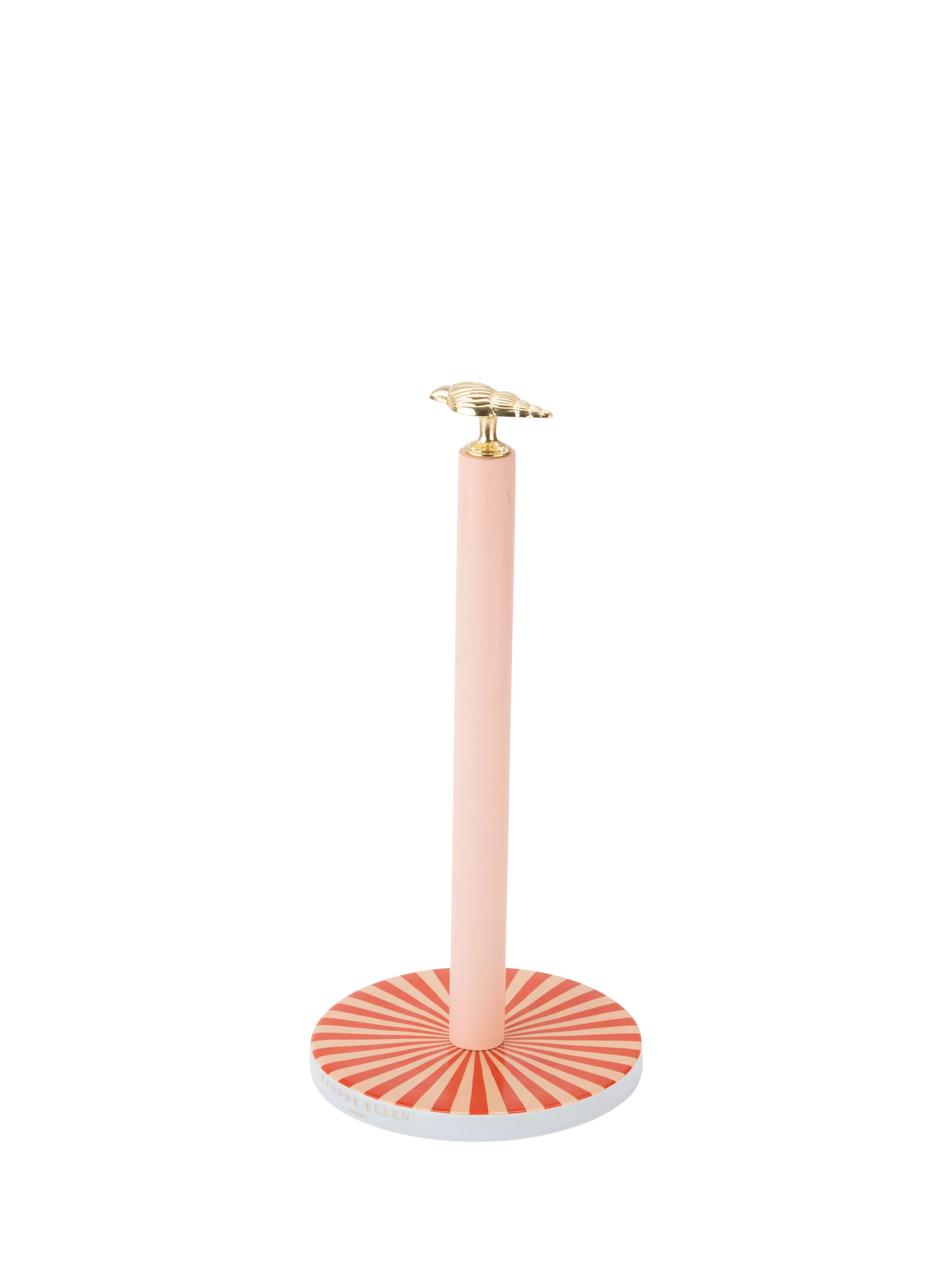 Yvonne Ellen shell kitchen towel holder pink gold, imported from the UK