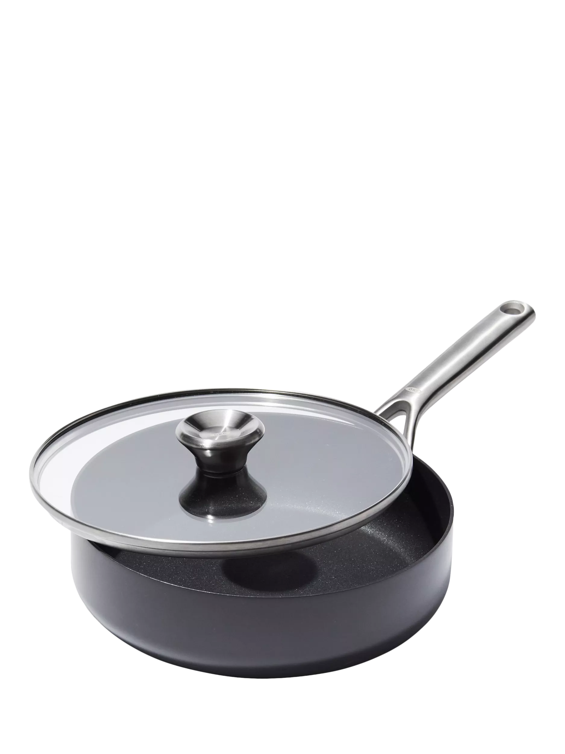 OXO 24cm ceramic non-stick sauté pan with lid (British brand)