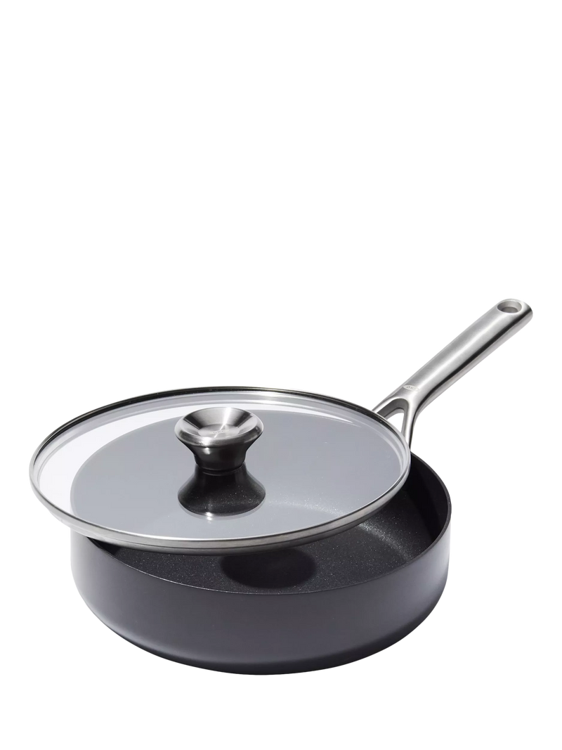 OXO 24cm ceramic non-stick sauté pan with lid (British brand)