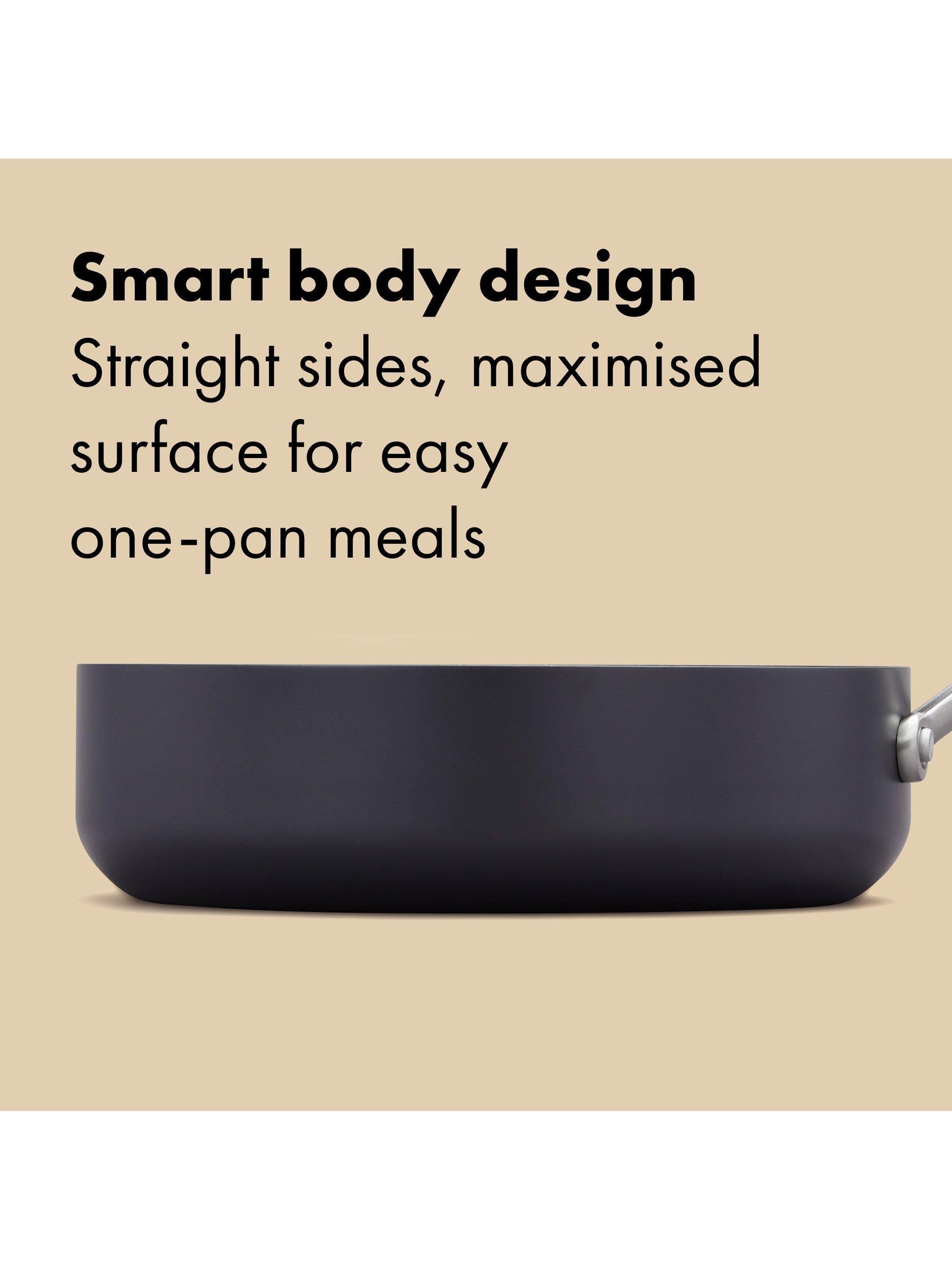 OXO 24cm ceramic non-stick sauté pan with lid (British brand)