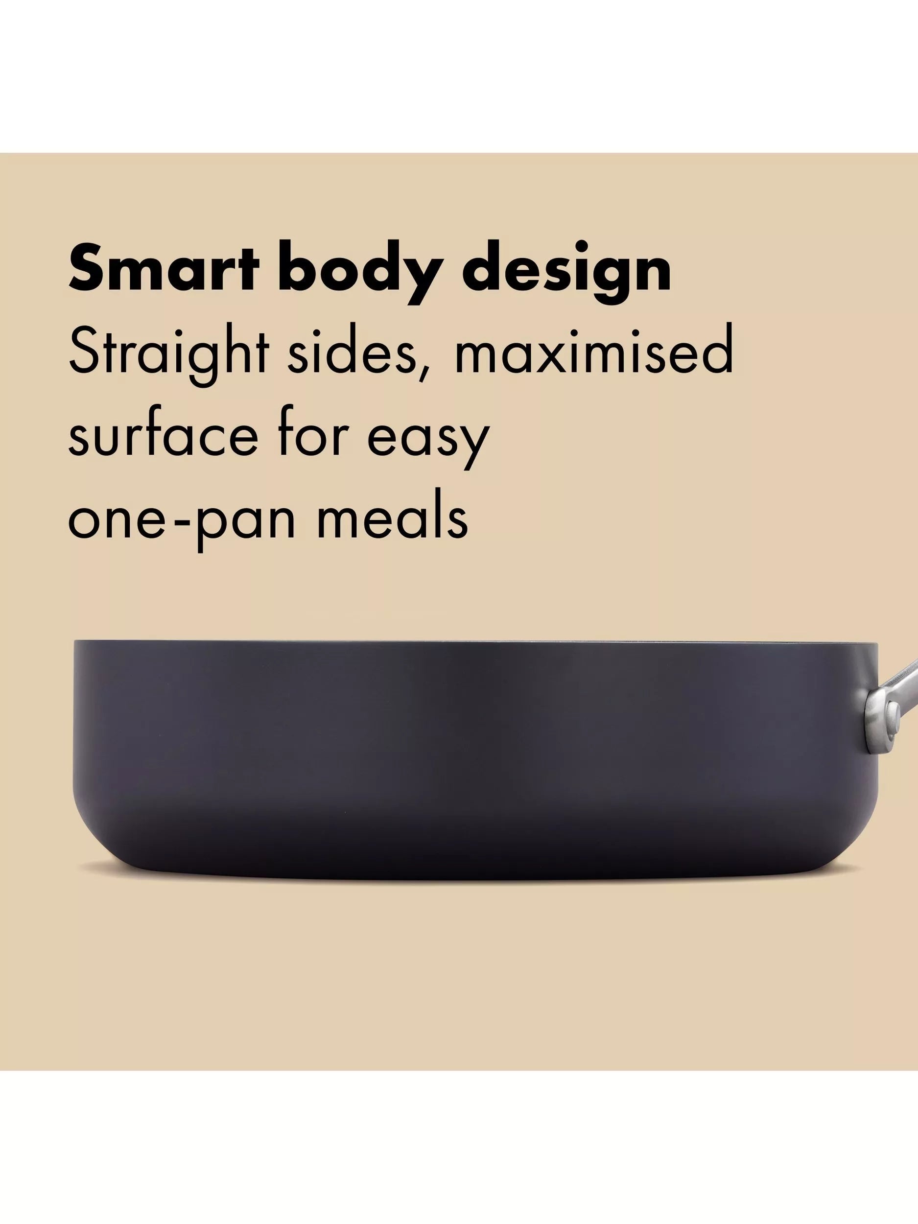 OXO 24cm ceramic non-stick sauté pan with lid (British brand)