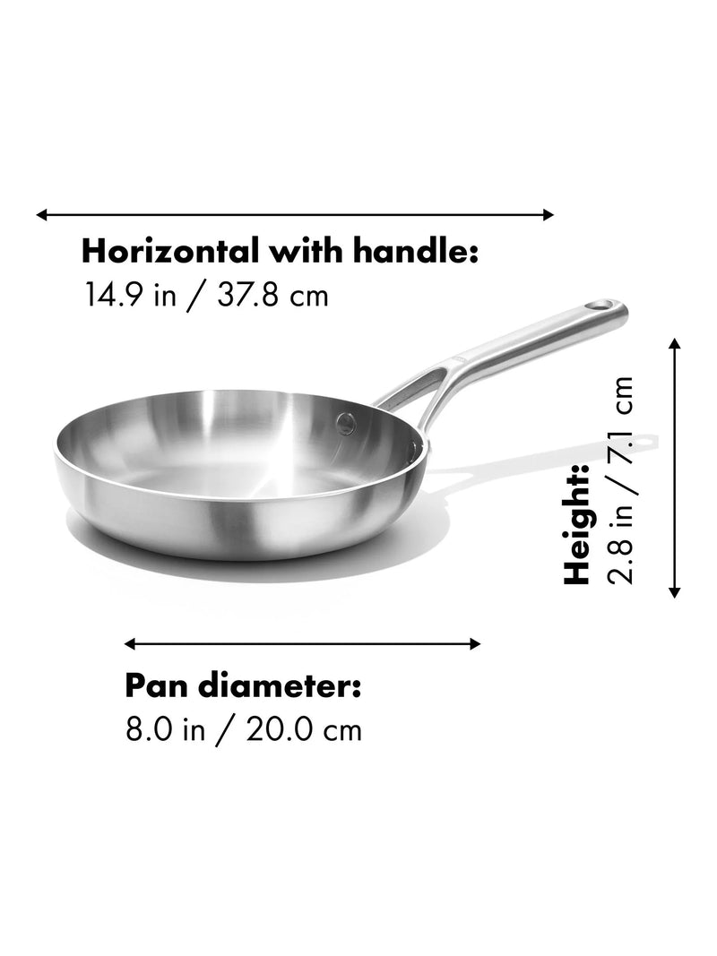 OXO Mira stainless steel frying pan, imported from the UK