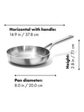 OXO Mira stainless steel frying pan, imported from the UK