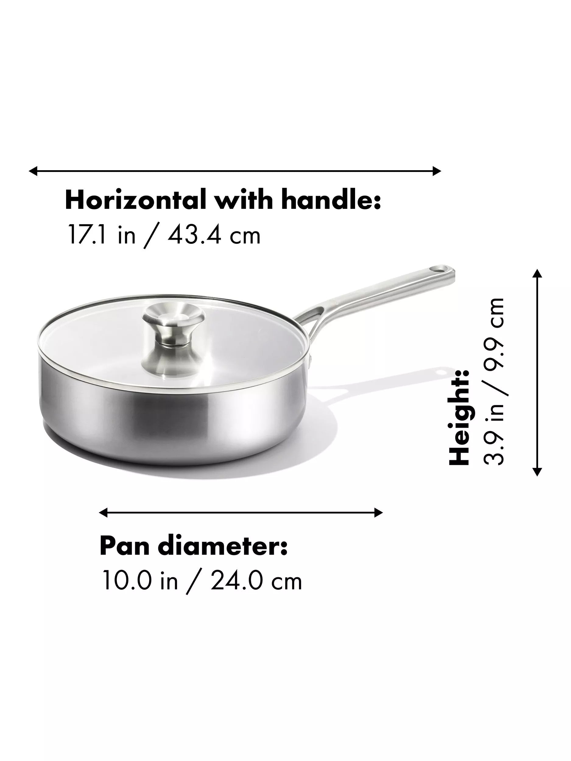OXO Mira saute pan stainless steel 24cm (British brand)