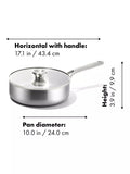 OXO Mira saute pan stainless steel 24cm (British brand)