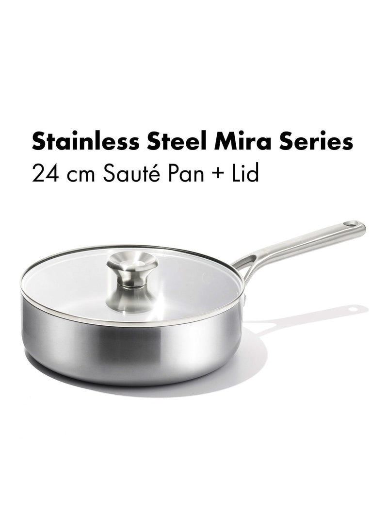 OXO Mira saute pan stainless steel 24cm (British brand)