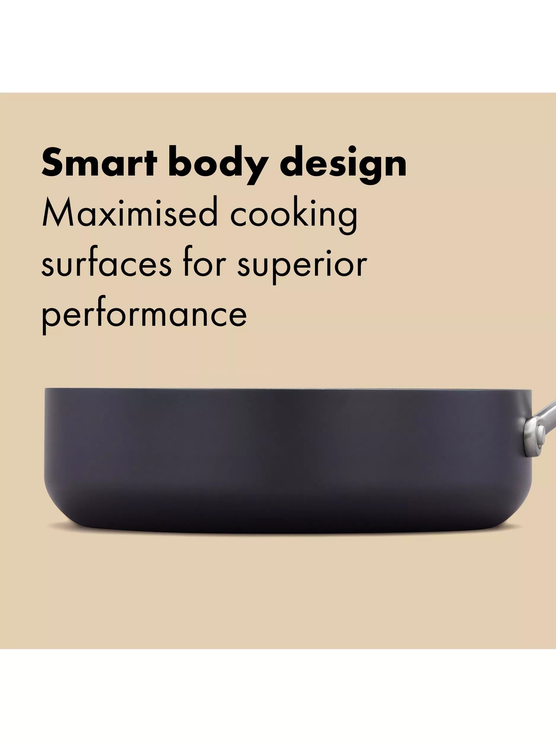 OXO hard anodised ceramic non-stick pan set 6 piece, UK version