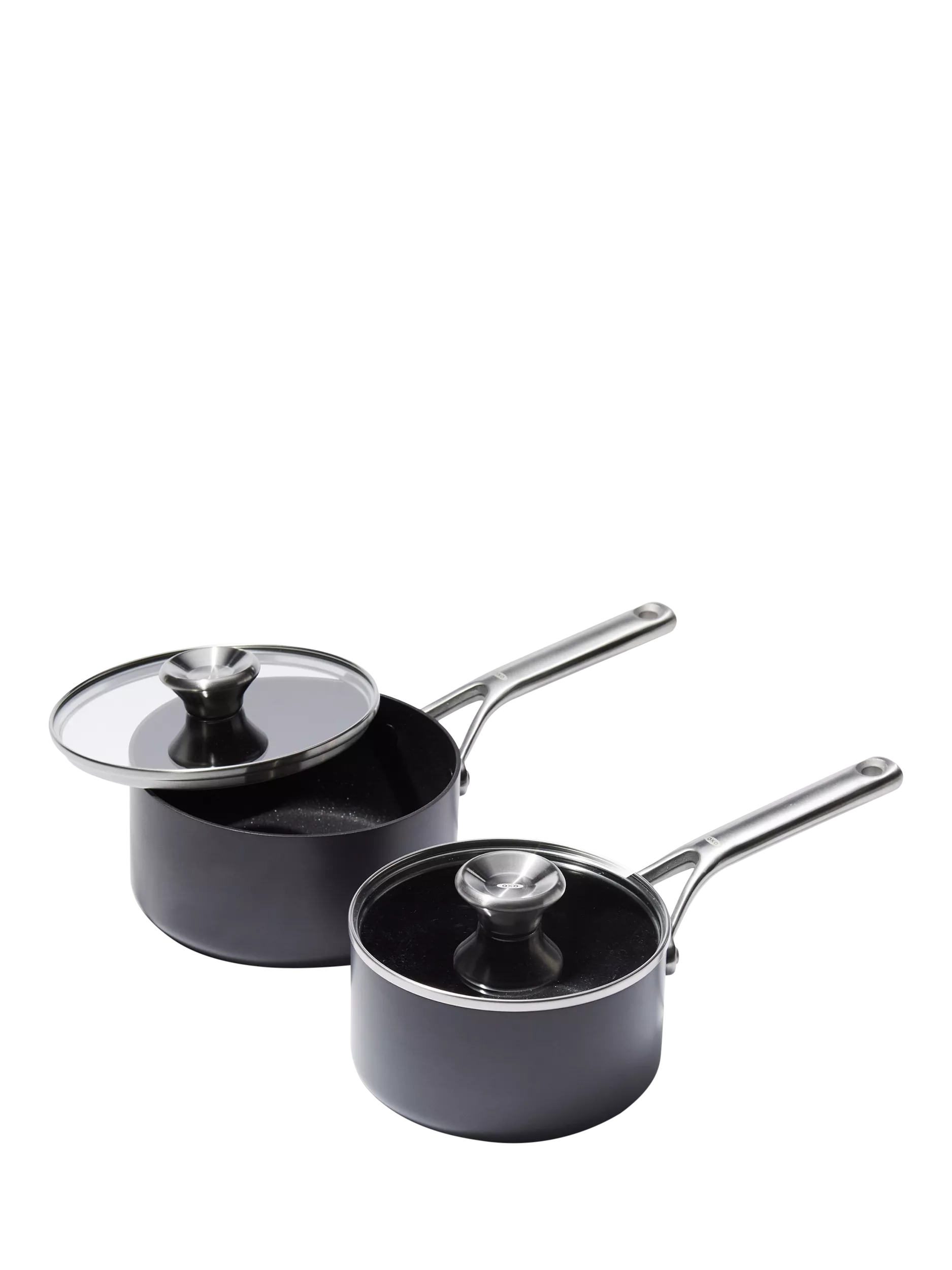 OXO hard anodised saucepan set 2 piece - British product