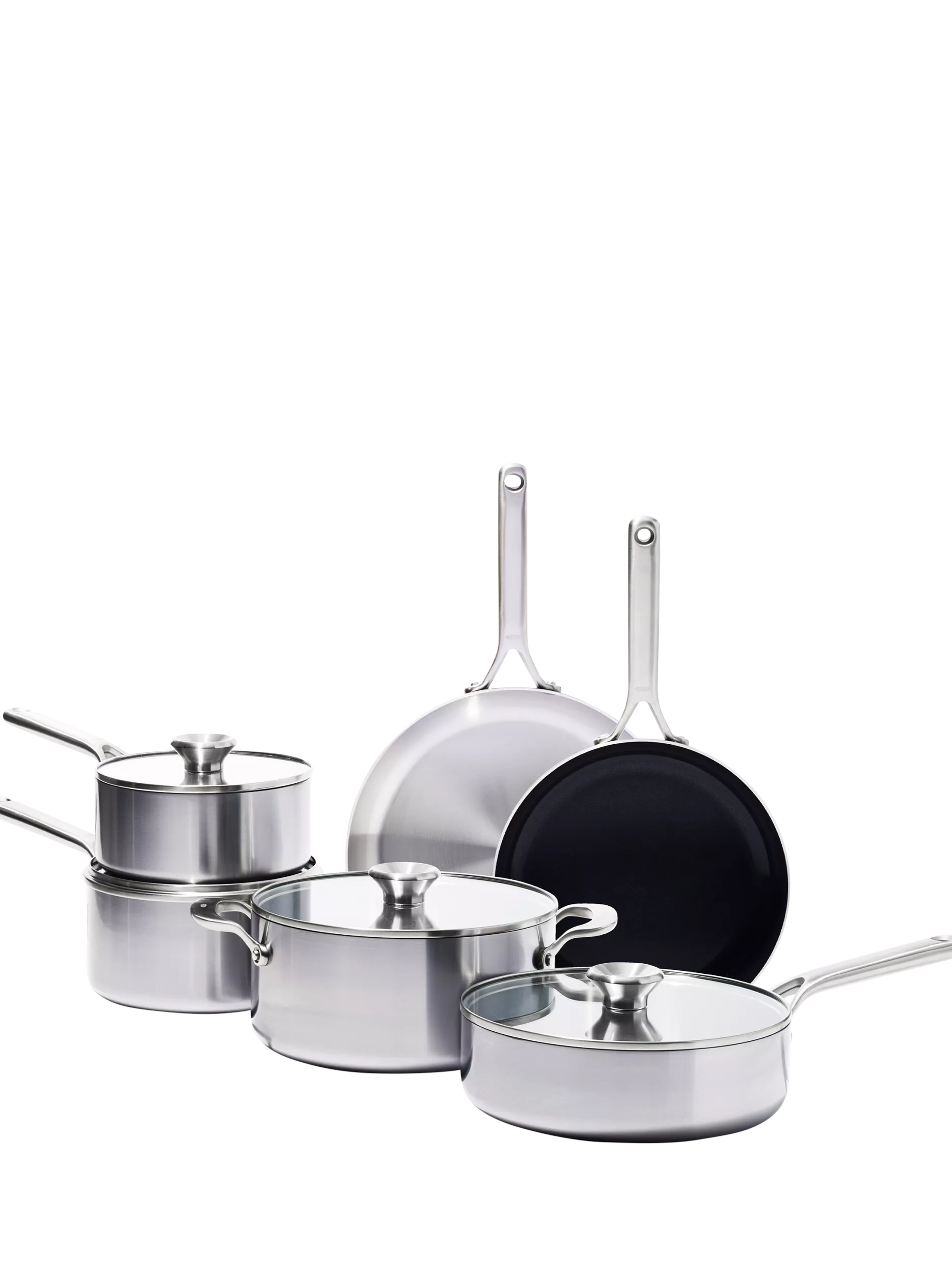 OXO Mira stainless steel pan set 6 piece - British product