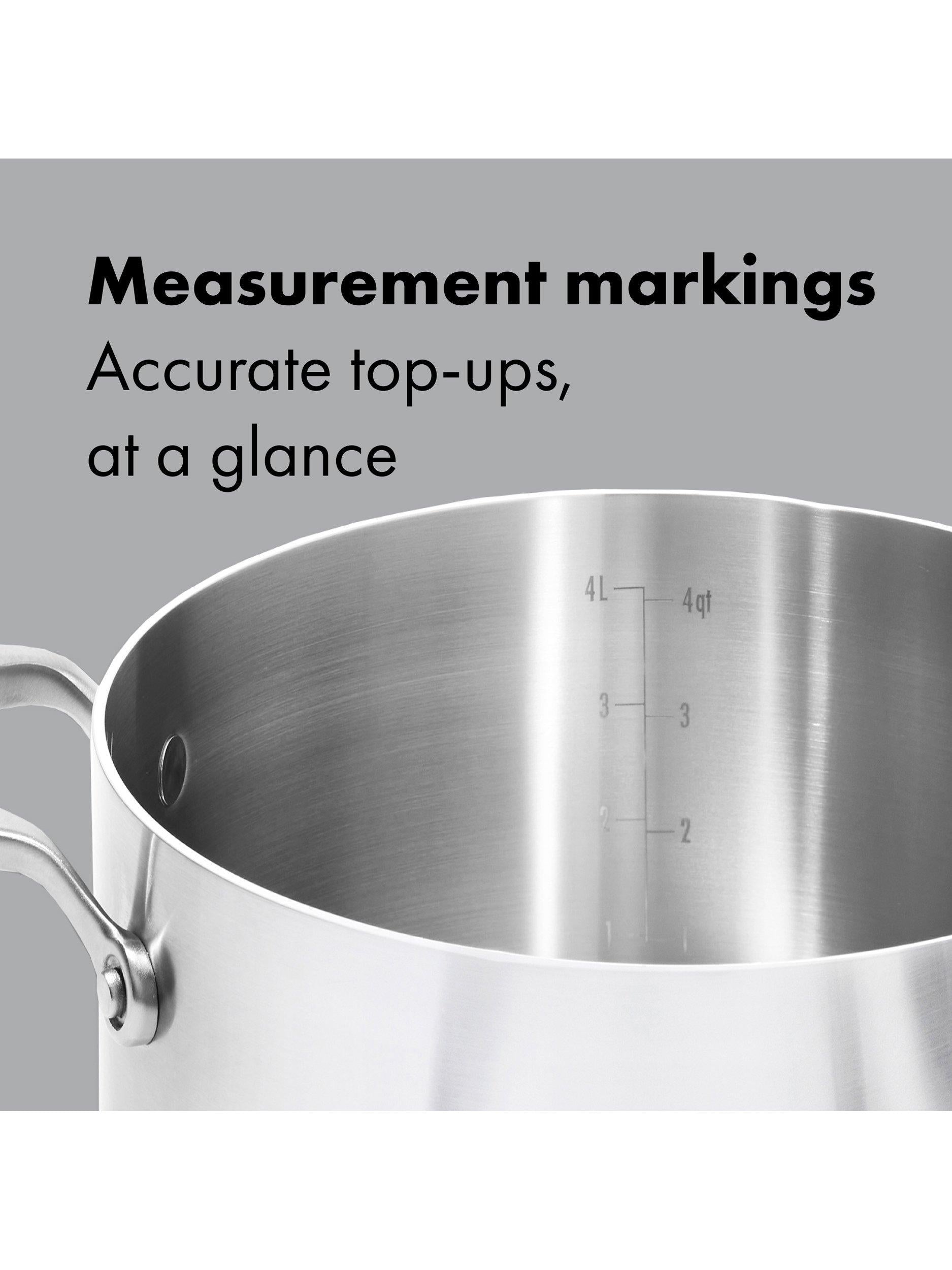 OXO Mira stainless steel pan set 6 piece - British product