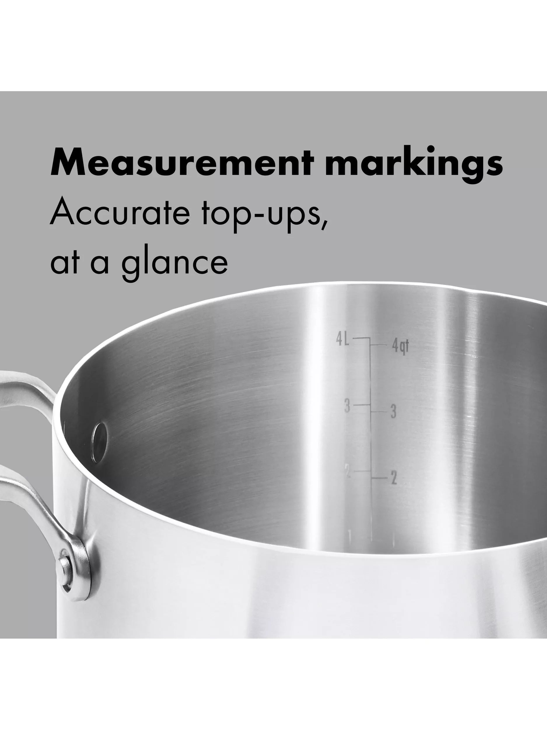 OXO Mira stainless steel pan set 6 piece - British product