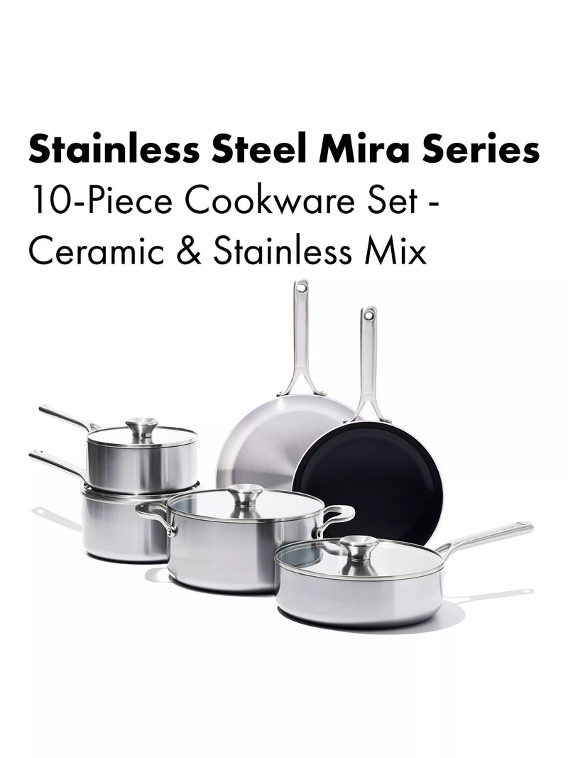OXO Mira stainless steel pan set 6 piece - British product