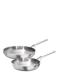 OXO Mira stainless steel frying pan set 20cm and 26cm, UK version