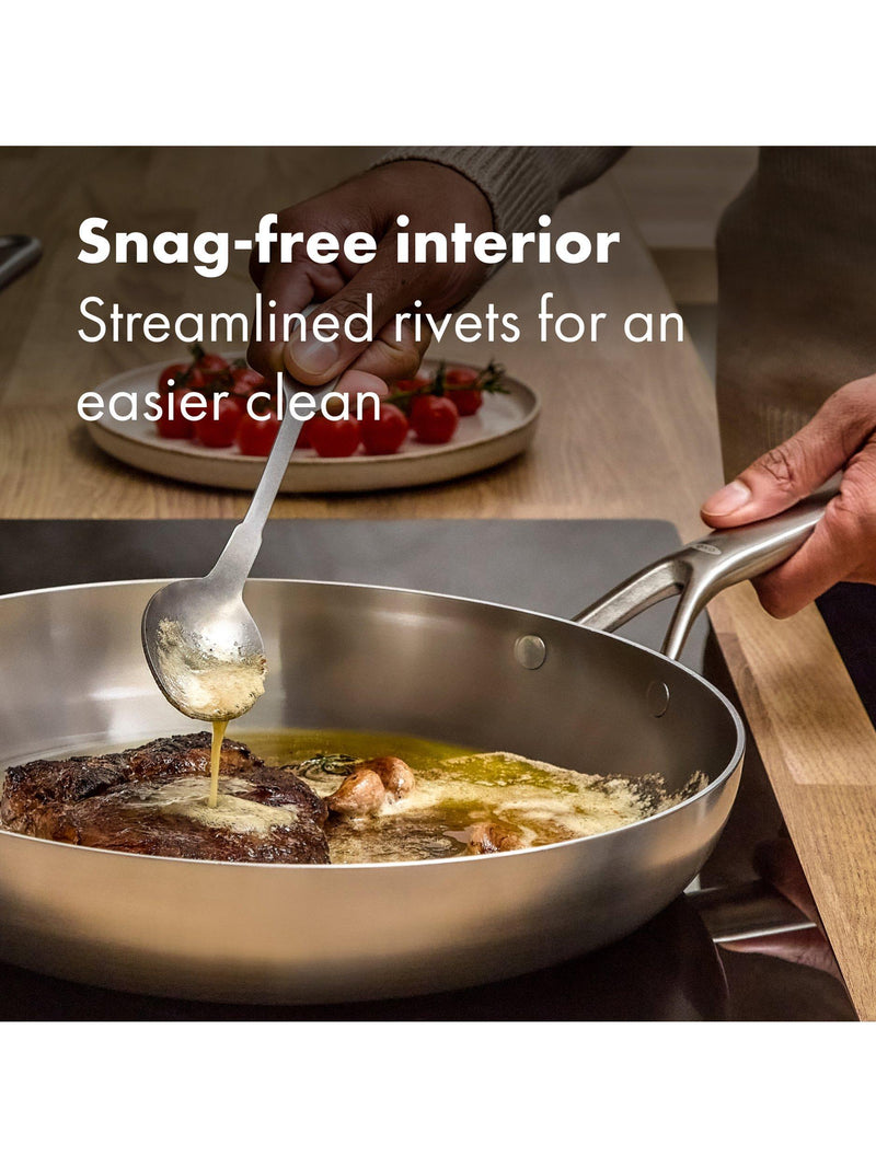 OXO Mira stainless steel frying pan set 20cm and 26cm, UK version