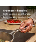OXO Mira stainless steel frying pan set 20cm and 26cm, UK version