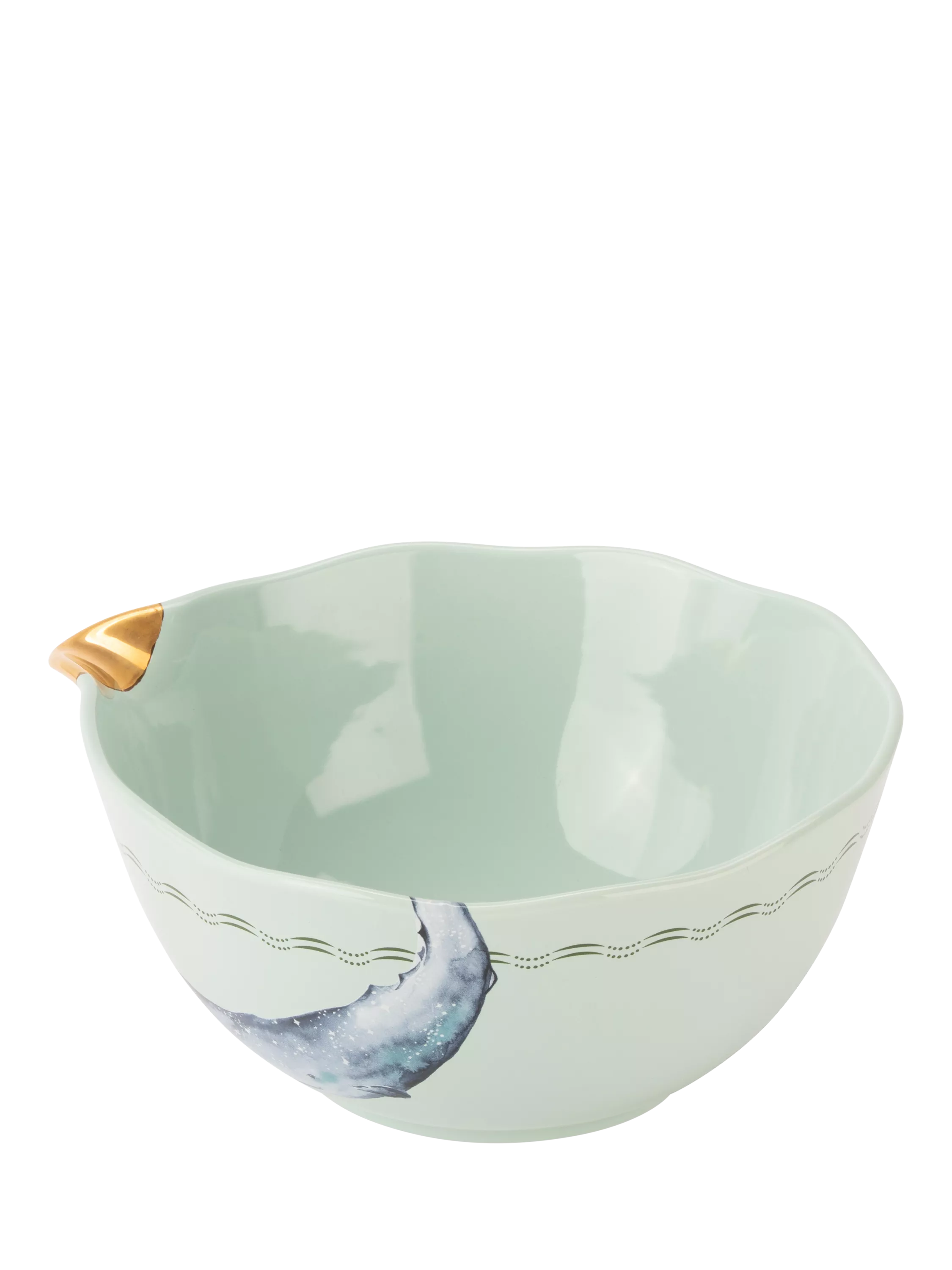 Yvonne Ellen whale mixing bowl green 12x25cm, imported from the UK