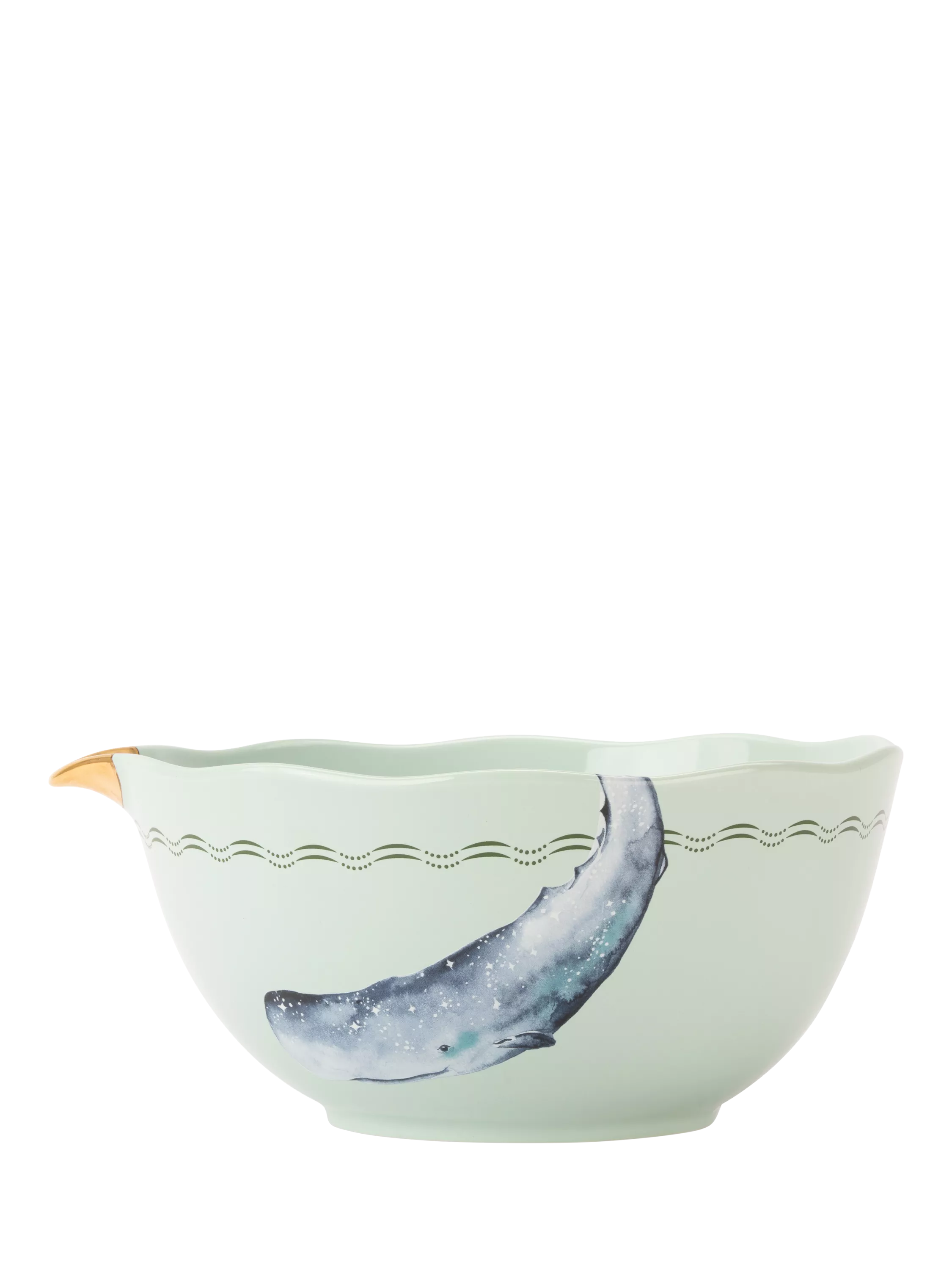 Yvonne Ellen whale mixing bowl green 12x25cm, imported from the UK