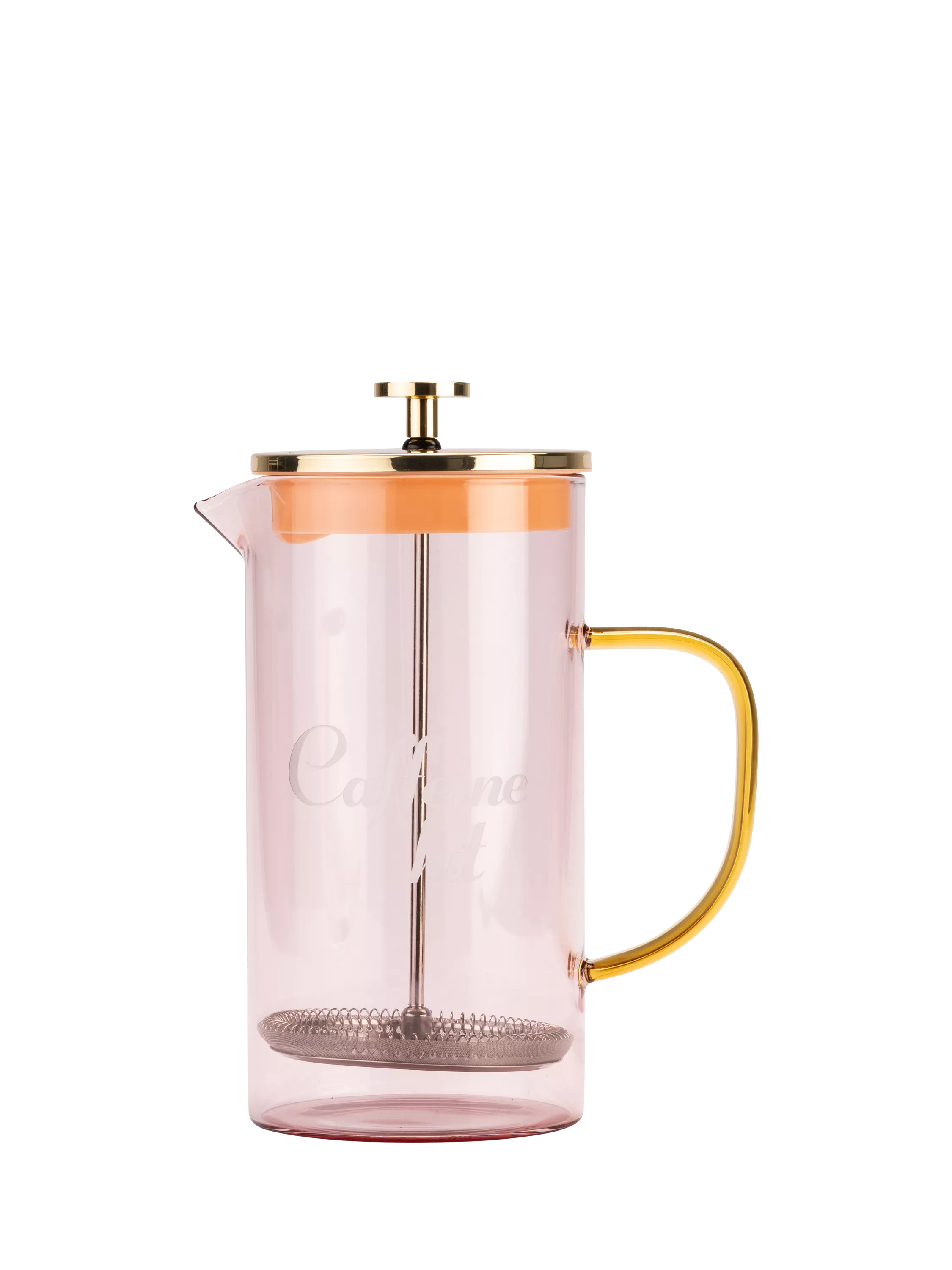 Yvonne Ellen glass cafetiere pink gold 8 cup, UK version