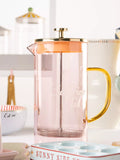 Yvonne Ellen glass cafetiere pink gold 8 cup, UK version