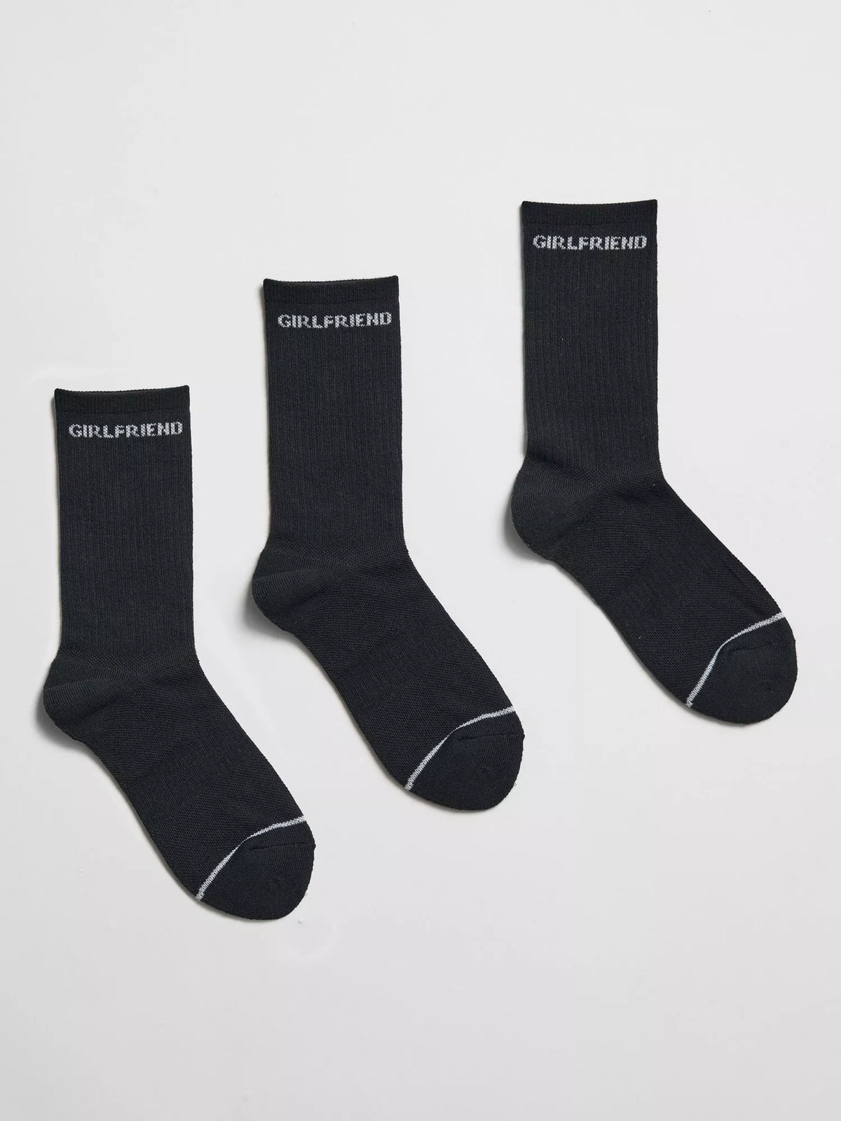 Girlfriend Collective stretch crew socks pack of 3 (British brand)
