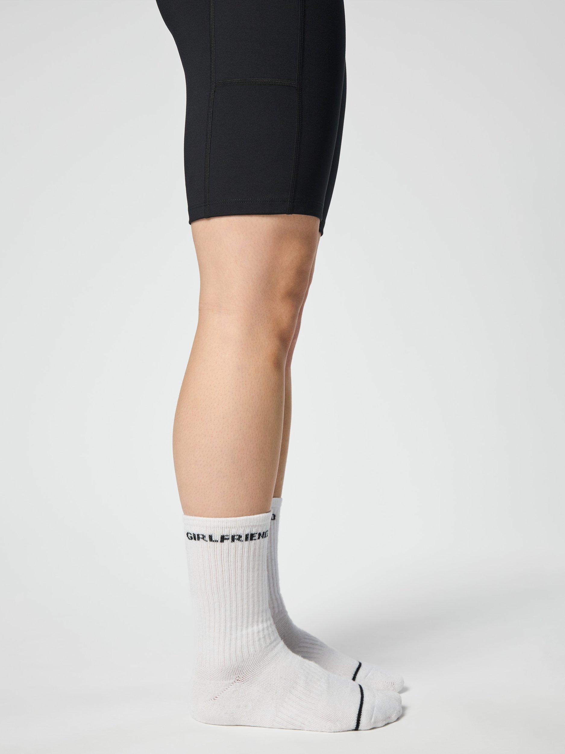 Girlfriend Collective crew socks pack of 3 white, UK version