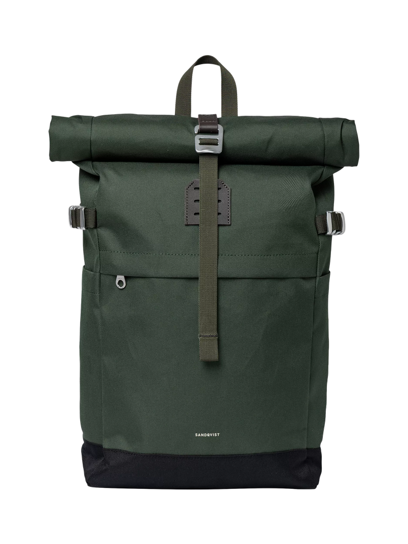 Sandqvist Icon Rolltop Backpack Multi Olive - British product
